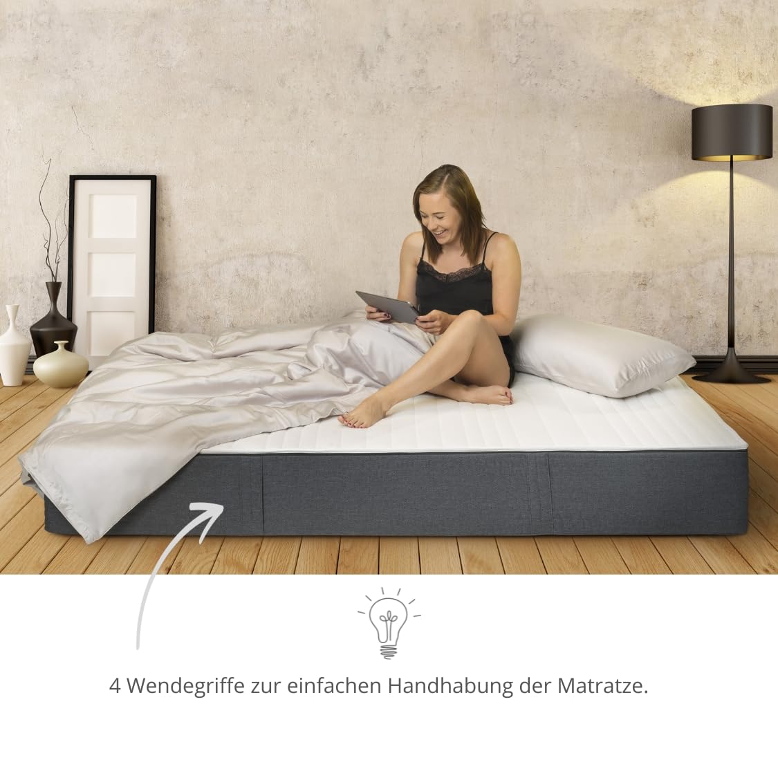 DREAMSTAR Gold zakverenmatras I ergonomische 7-zonen zakverenmatras I 21 cm hoog I Öko-Tex gecertificeerd I hardheidsgraad 3 (H3) I orthopedische matras I 100 x 200 cm DREAMSTAR Gold zakverenmatras I ergonomische 7-zonen zakverenmatras I 21 cm hoog I Öko-Tex gecertificeerd I hardheidsgraad 3 (H3) I orthopedische matras I 100 x 200 cm