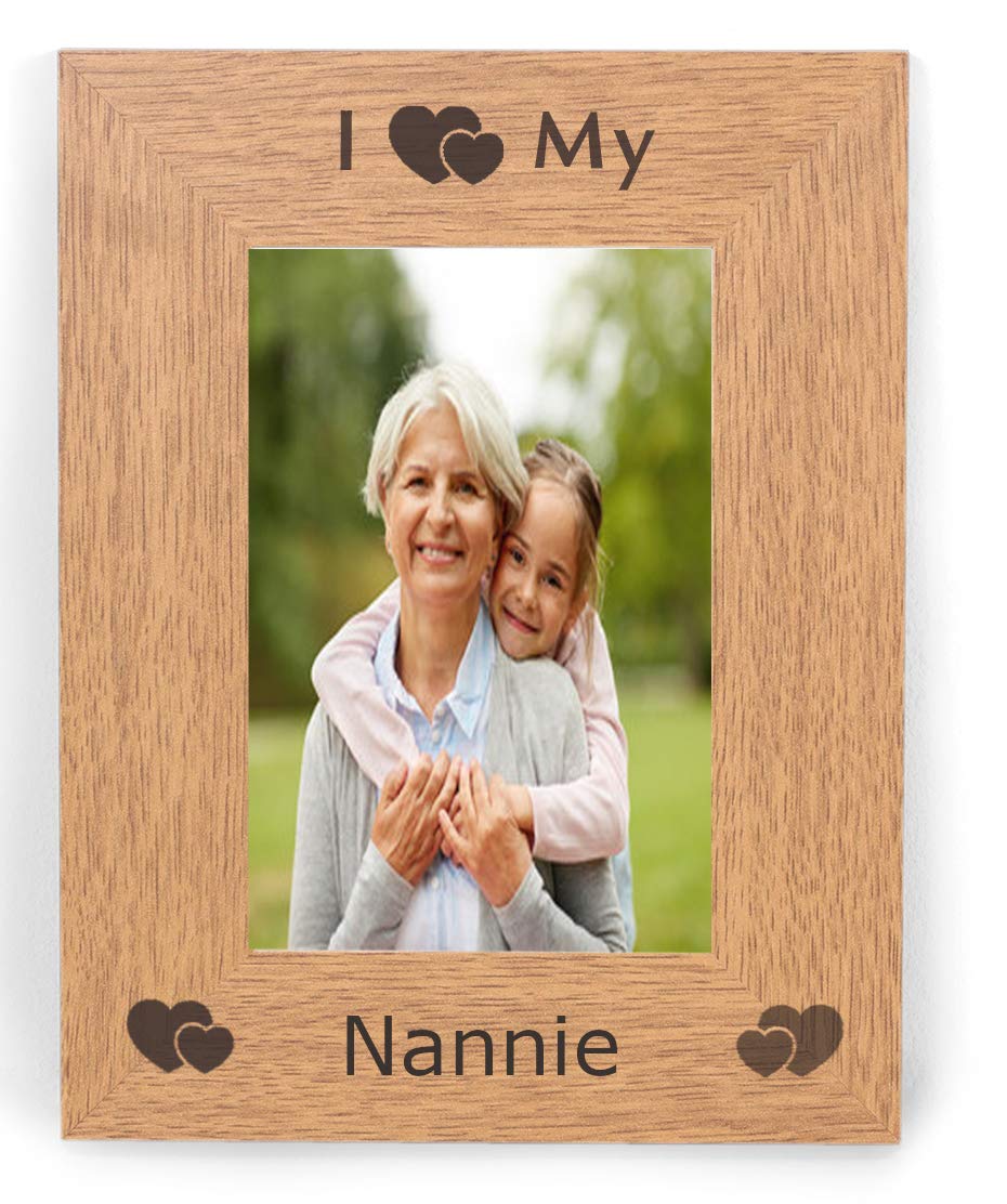Chris Bag Of Goodies Brown I Love My Nannie 6X4 Photo Picture Frame Keepsake Gift From Grandson Granddaughter Grandchildren For Birthday Present Christmas