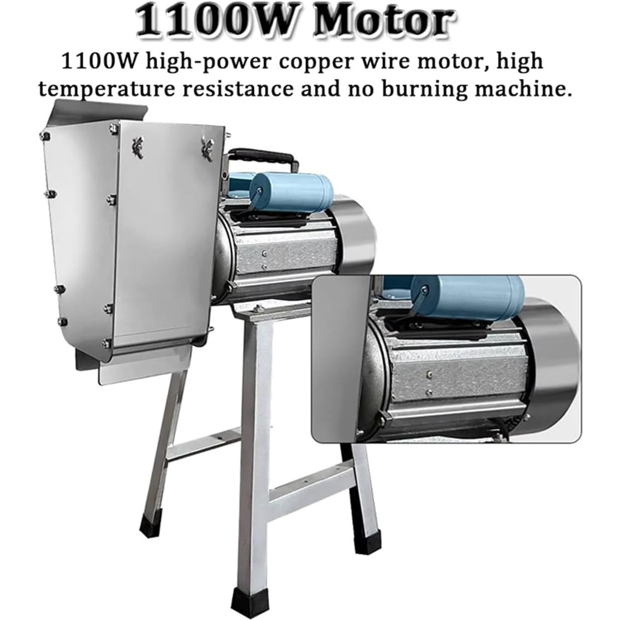 1100w Prensador De Papas De Acero Inox, Prensador De Papas Eléctrico Comercial, Prensa De Alimentos, Frutas Picadora De Verduras, Con Eje De Molienda De Precisión Y Engranaje, Rendimiento 100-200Kg/H