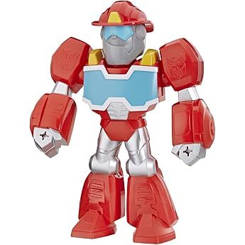 Transformers Playskool Heroes Mega Mighties Transformers Rescue Bots Academy Optimus Prime Figure Collectible Toys for Kids Ages 3 and Up 10-inch Figure
