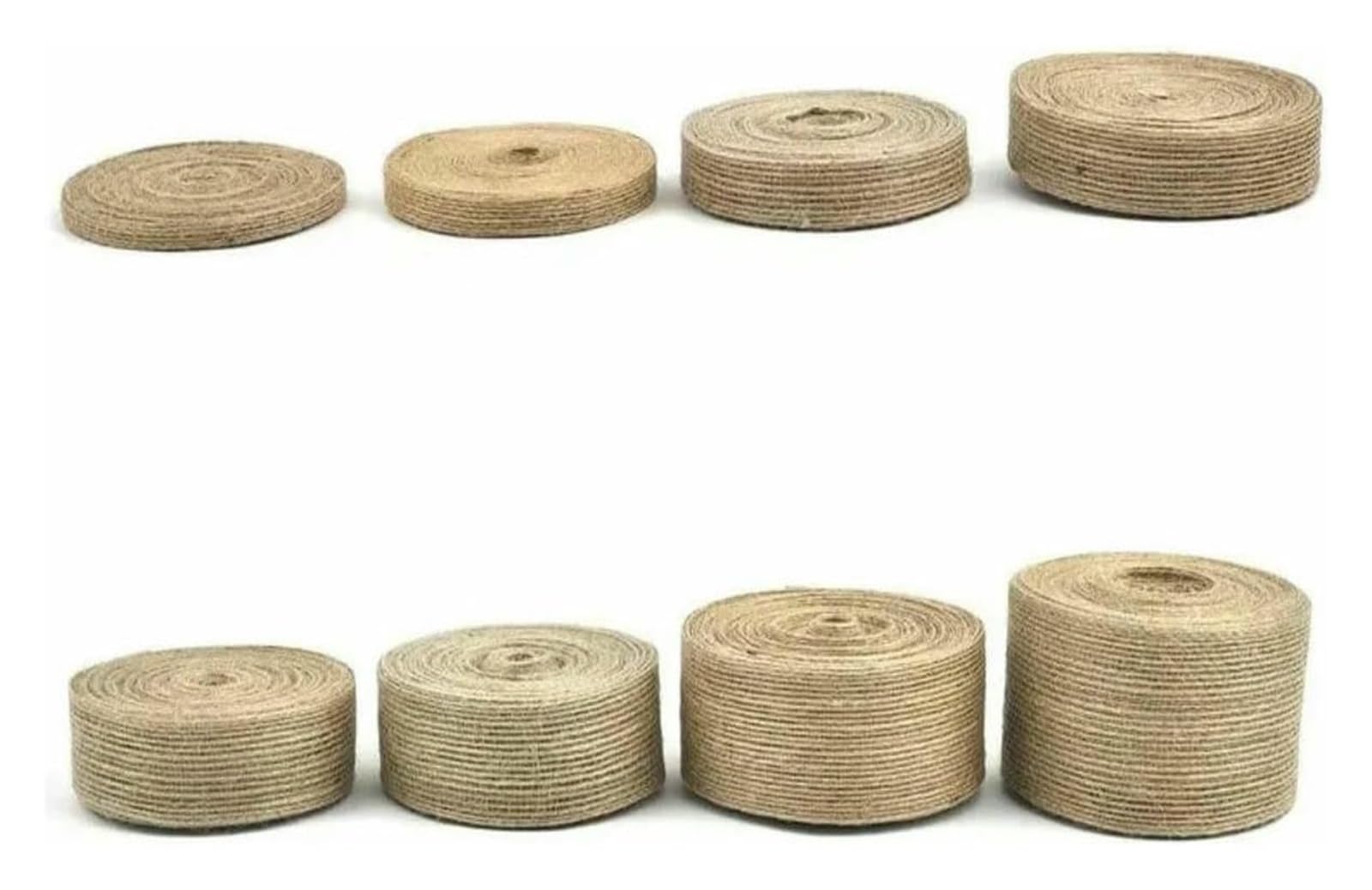wstążka jutowa, Wstążka jutowa w rolce 6 mm-50 mm x 10 m do samodzielnego pakowania ślubnych dekoracji świątecznych(Aysm-2.5cm)