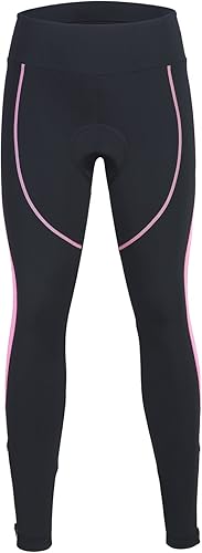 Miniatura 3 de Pantalones largos de compresión fuerte para ciclismo, con acolchado 3D y pretina ancha, para mujer