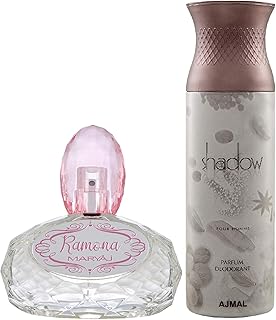 NIMAL Ramona Eau De Parfum Citrus Floral Perfume 100ml for Women and Shadow Homme Deodorant Citrus Woody Fragrance 200ml for Men +1 Perfume Tester FREE