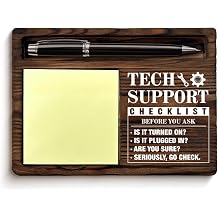 Tech Support Gifts for Women Men, Funny Gift for IT Tech Support Engineer Computer Programmer Christmas Birthday Funny Technology Gifts Sticky Note Holder Office Decor