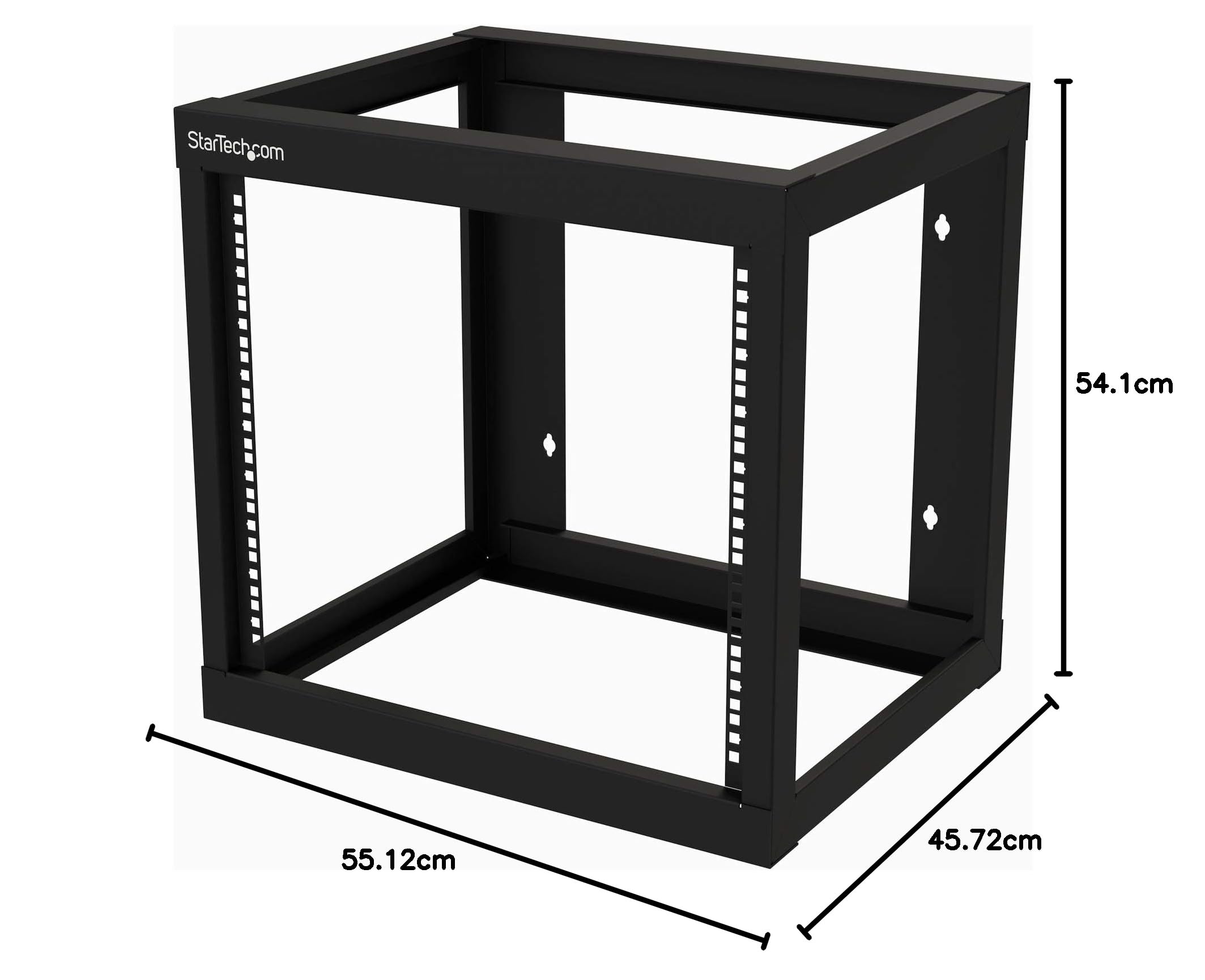 StarTech.com Armadio Rack a Muro 9U 19" - Server Rack a Telaio Aperto a 2 Montanti con Profondità di Montaggio di 45,7cm, Armadio di rete per Apparecchiature Informatiche/AV/Switch (RK919WALLO)