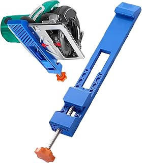 Outil de positionnement de la coupe du bois | Guide d'alignement en acier lourd | Accessoire de clôture de scie circulaire de précision avec échelle | Équipement de travail du bois pour fabriquer des