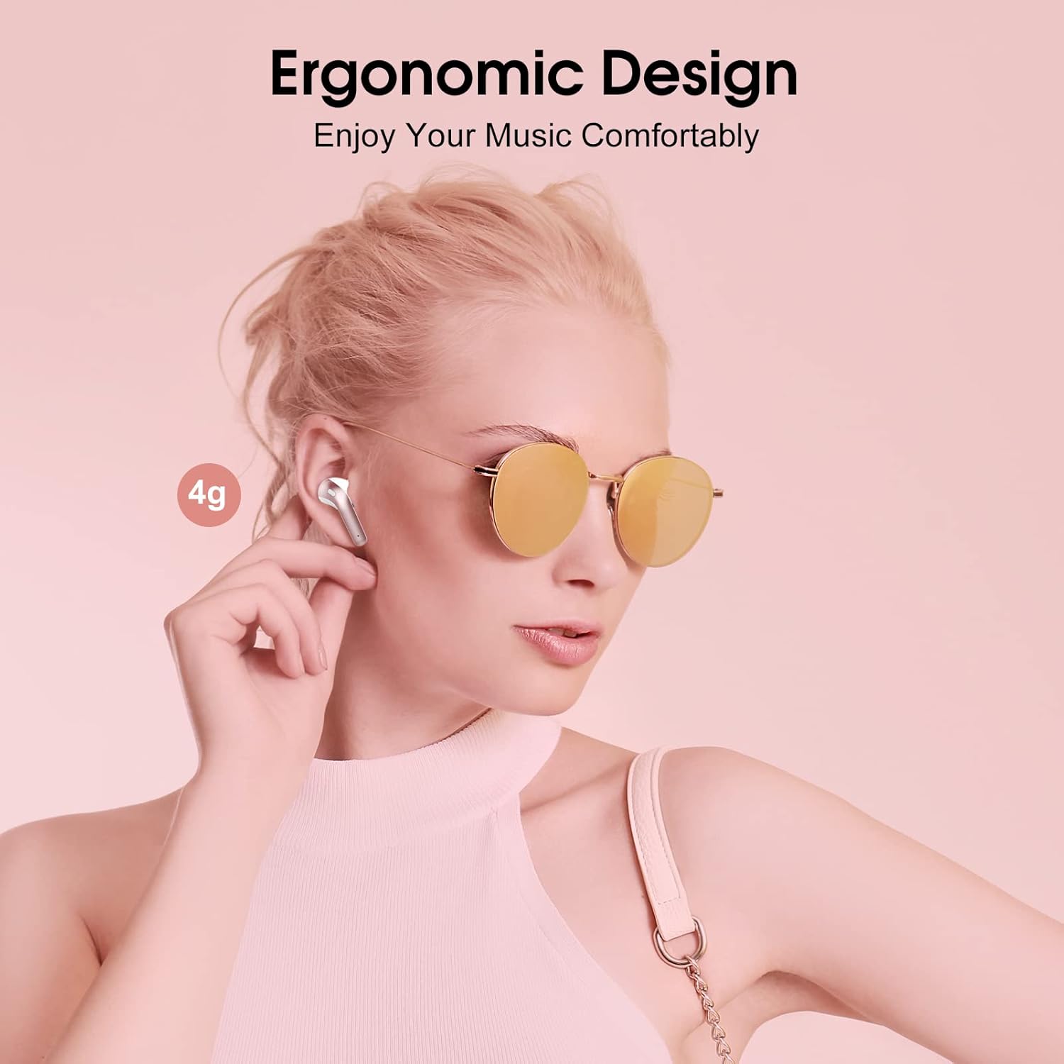 Lekaby X08 charging case and a smartphone screen showing Bluetooth 5.3 connection and the 'X08' device name. Illustrates one-step pairing and low latency.