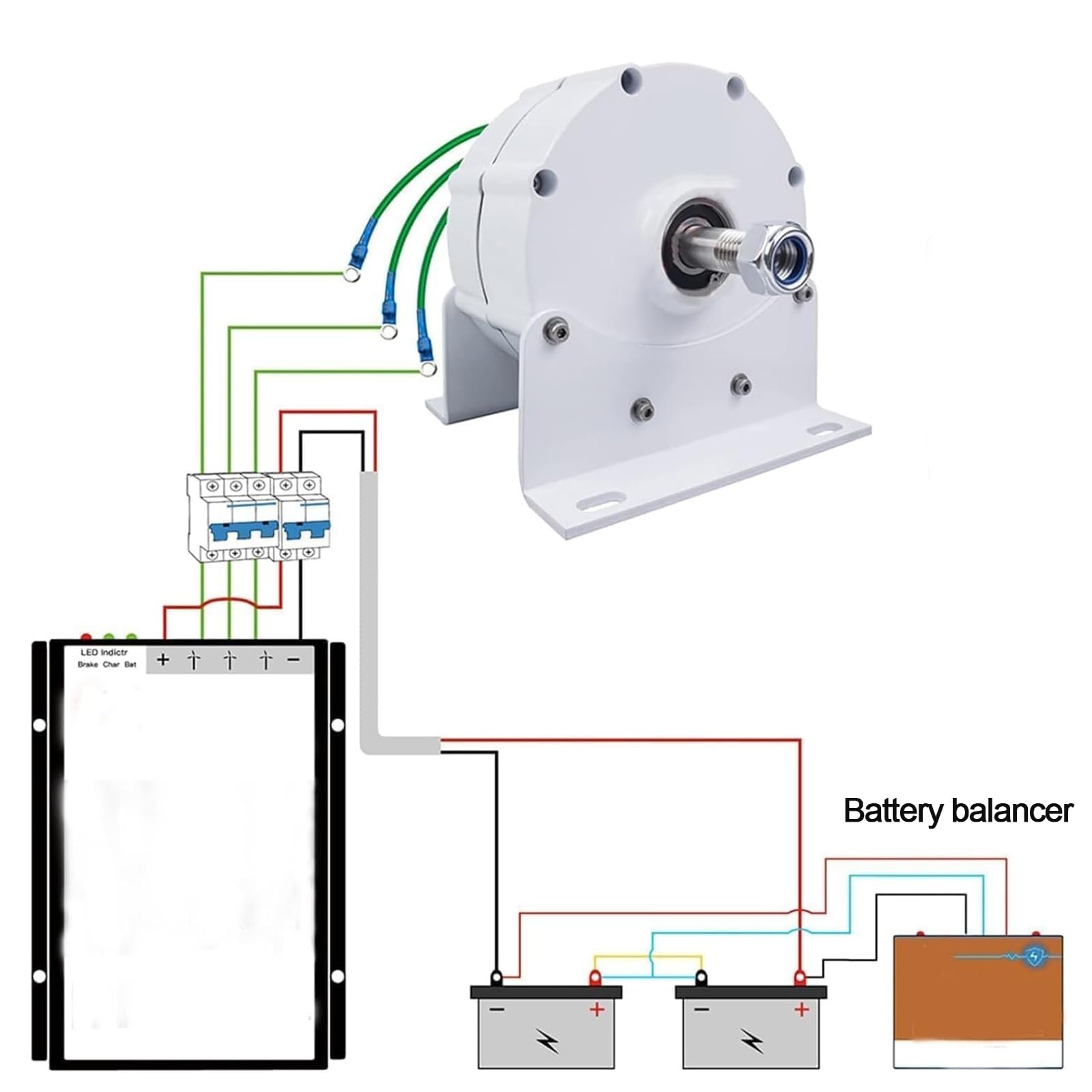 Generador de imán permanente de 6000 W y bajas revoluciones, alternador trifásico de CA sin engranajes, generador de turbina eólica hidráulica con rectificador, generadores de molino(24V)