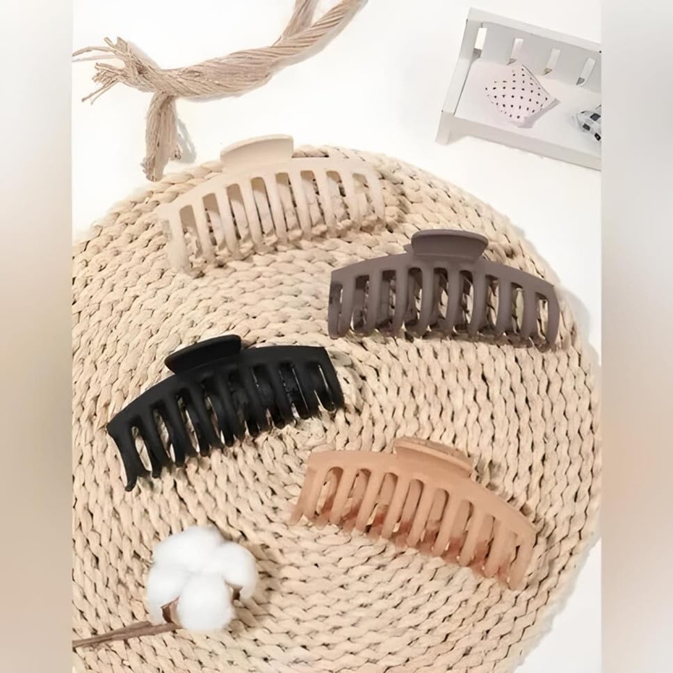 Multicolor Matte Finish Hair Clutcher for Women Girls