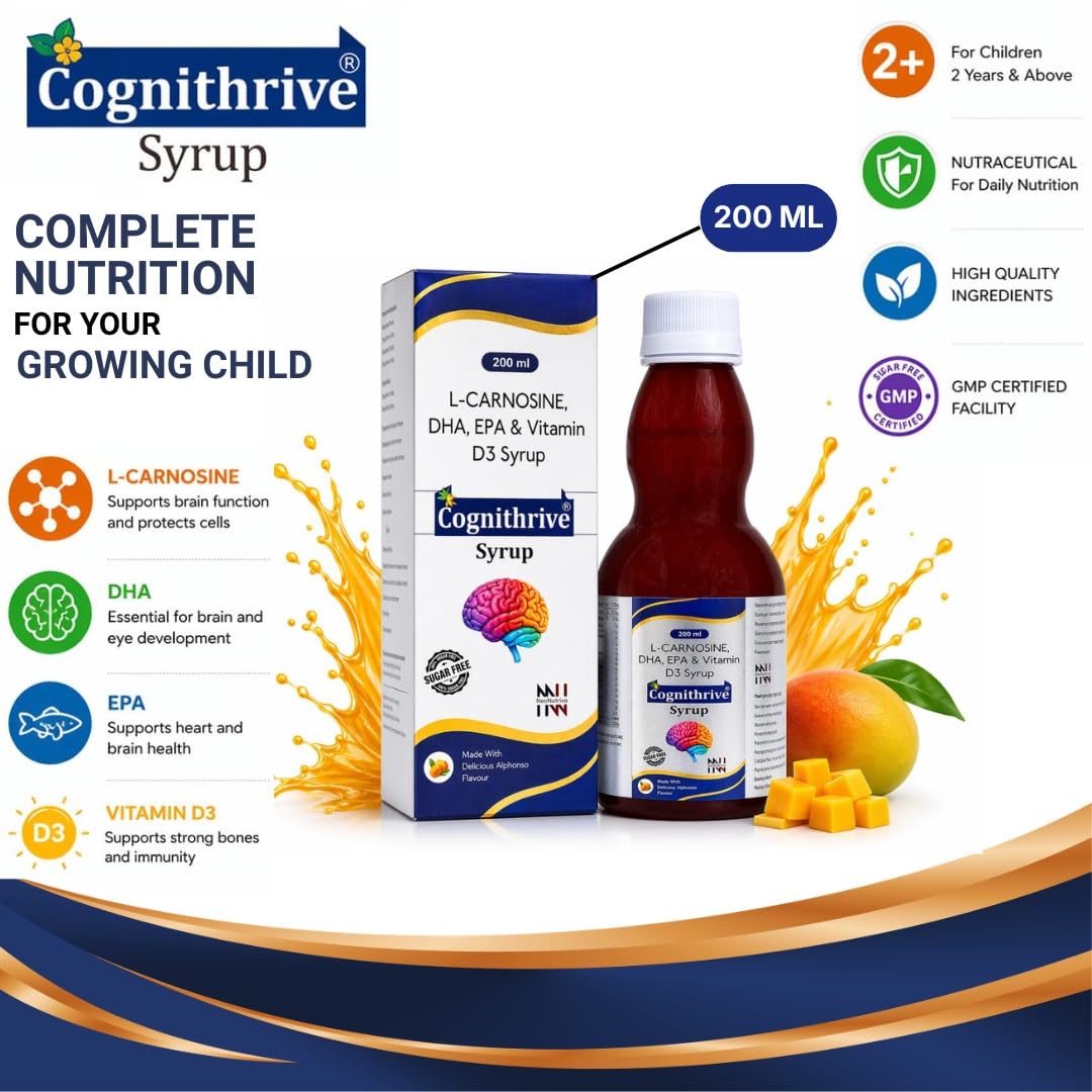 L-Carnosine DHA & Vitamin D3 Syrup, 200ml, — Amazon image 2