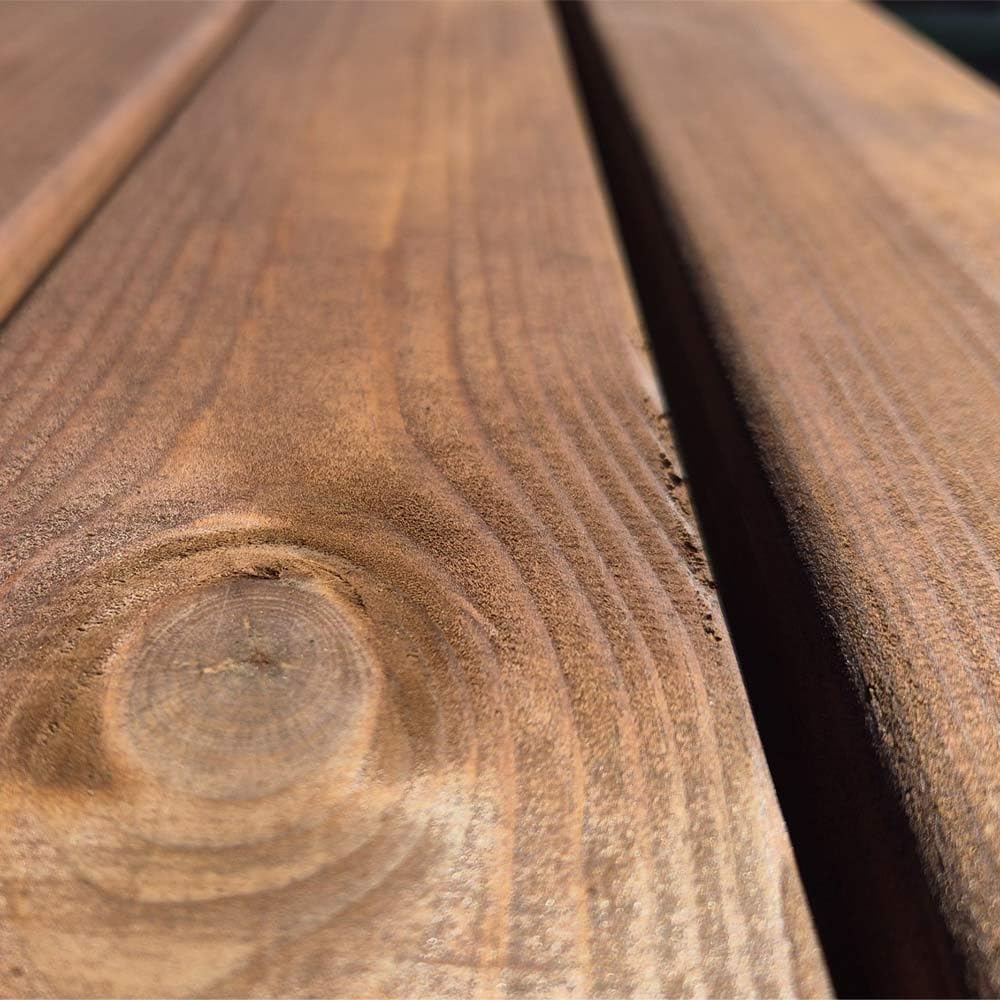 SUNWOOD Tavolo da Picnic in Legno con Panche Integrate 180 x 165 cm, 6 posti, in Pino Massello, Made in Italy
