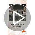 Image of Homestan Satin Bedsheet for King Size Bed with 2 Pillow Covers, Modern Bed Sheet for Romantic Nights(100x108 inches, Silver)