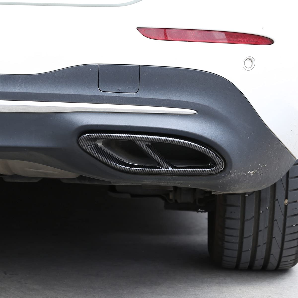 METYOUCAR Cubierta de salida de tubo de escape silenciador de cola de coche de acero inoxidable para Mercedes Benz A/B/C/E/GLA/GLC/GLE/GLS
