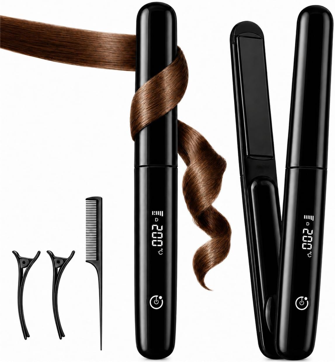 Voivey Cordless 2-in-1 Mini Hair Styler