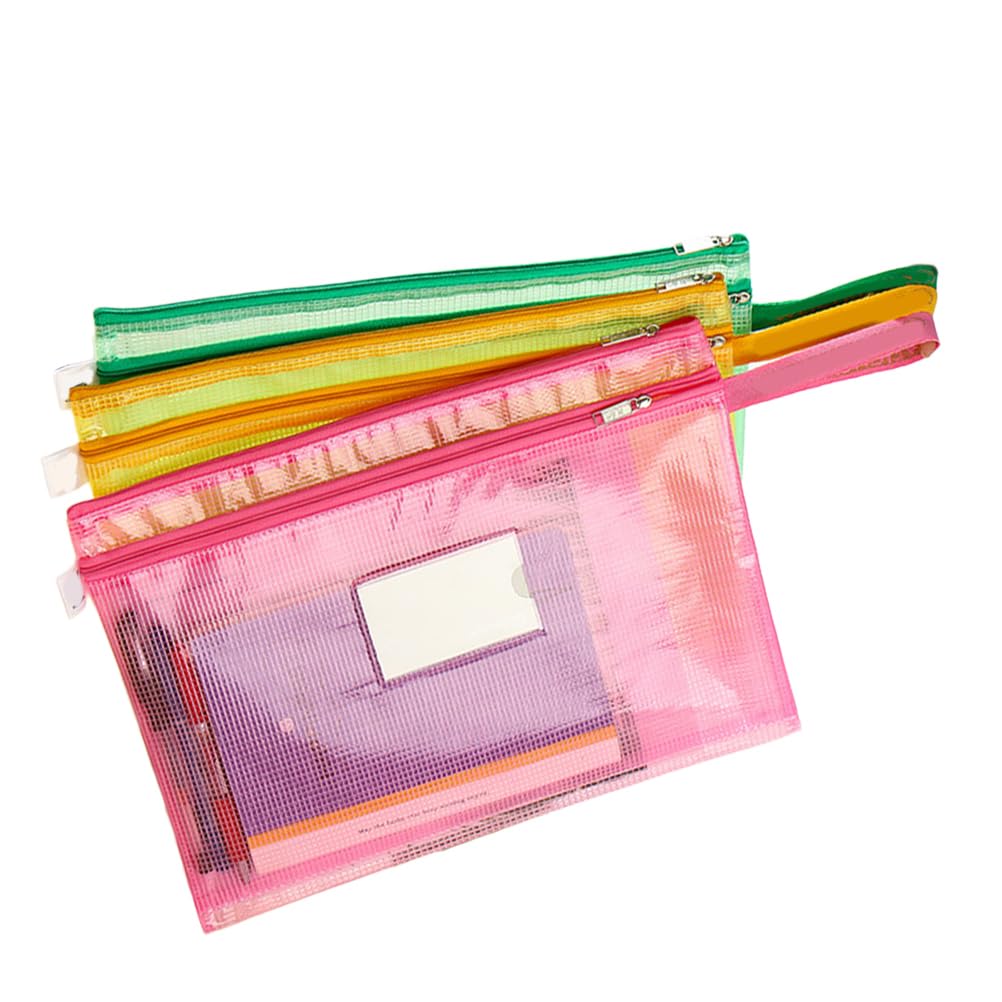 Pochettes de Classement Transparentes Rentrée Scolaire A4 7pcs Pvc