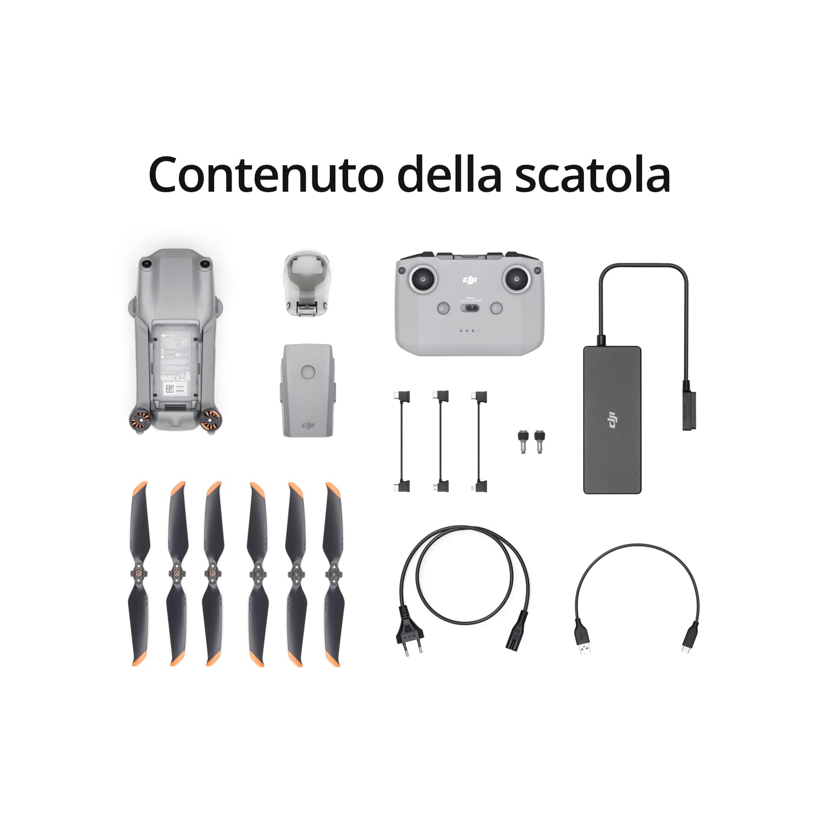 DJI Air 2S, drone UAV con stabilizzatore a 3 assi, video in 5.4K, sensore con CMOS 1”, rilevamento ostacoli in 4 direzioni, 31 min di volo, trasmissione video fino a 12 km 1080p, MasterShots, grigio