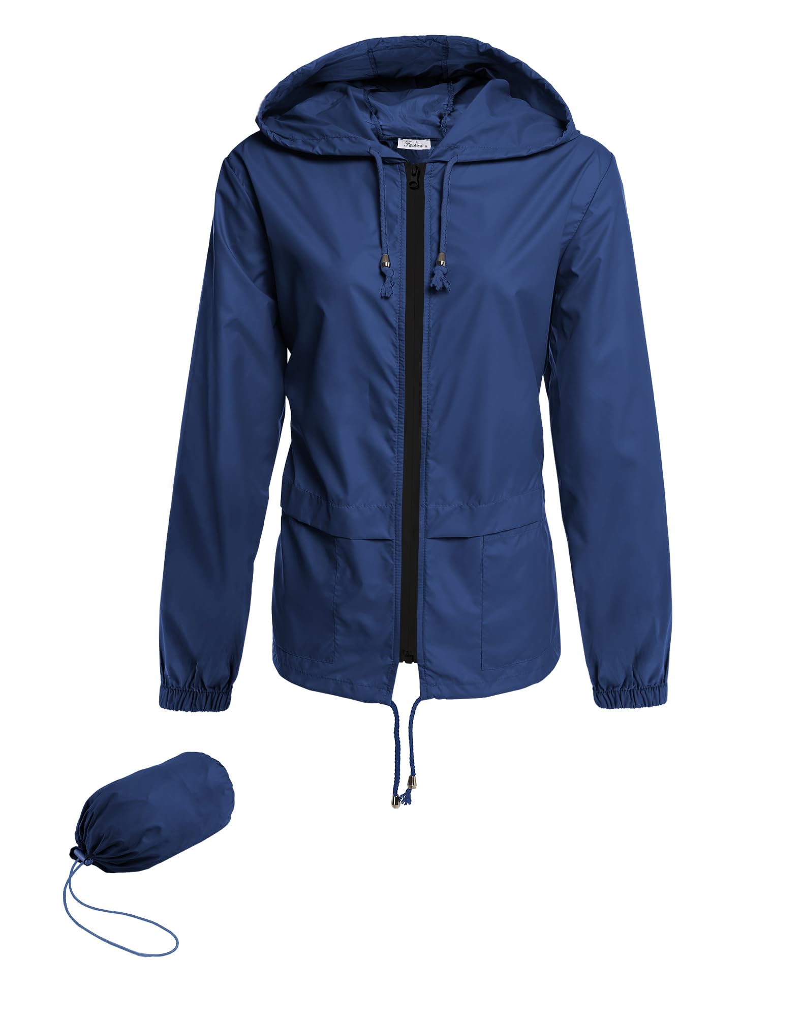 Zando Giacca impermeabile da donna, impermeabile con cappuccio