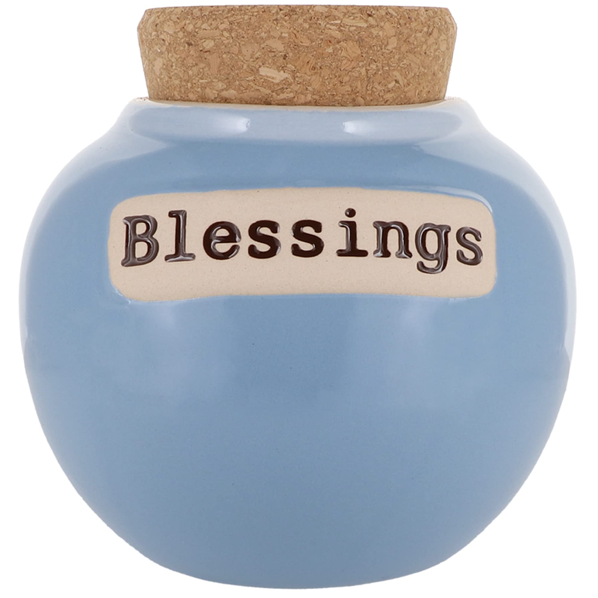 Inspirational Gifts - Ceramic Blessings Jar with Lid, Stocking Stuffers, Gratitude Piggy Bank, Christian Gifts, Bible Verse Storage, Gifts for Women, Home Decor, Coin Bank
