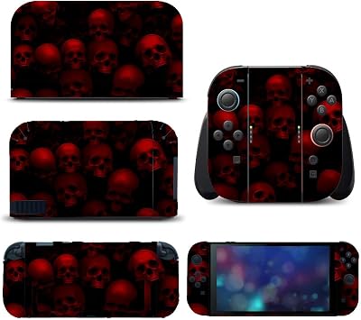 Full Wrap Skin for Switch 2 Protector Skin Cover Red Skull