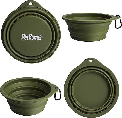 Miniatura 3 de PetBonus 2-Pack Silicone Collapsible Dog Bowls and Dog Collar Safety Clip