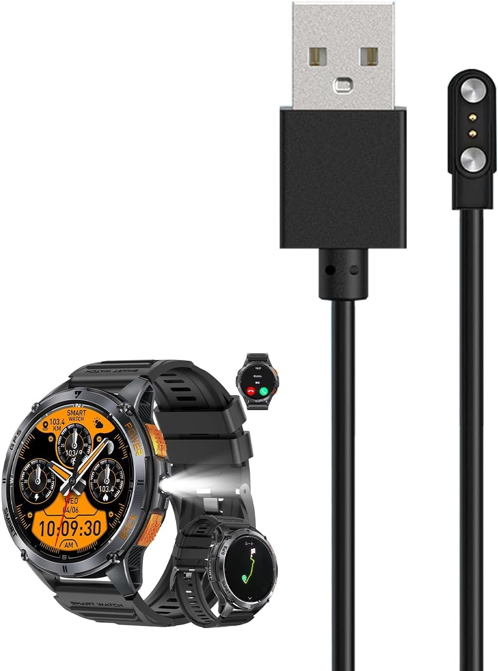 Amazon.co.jp: For Snotme K67A 1.43インチ‎ スマートウォッチ 充電