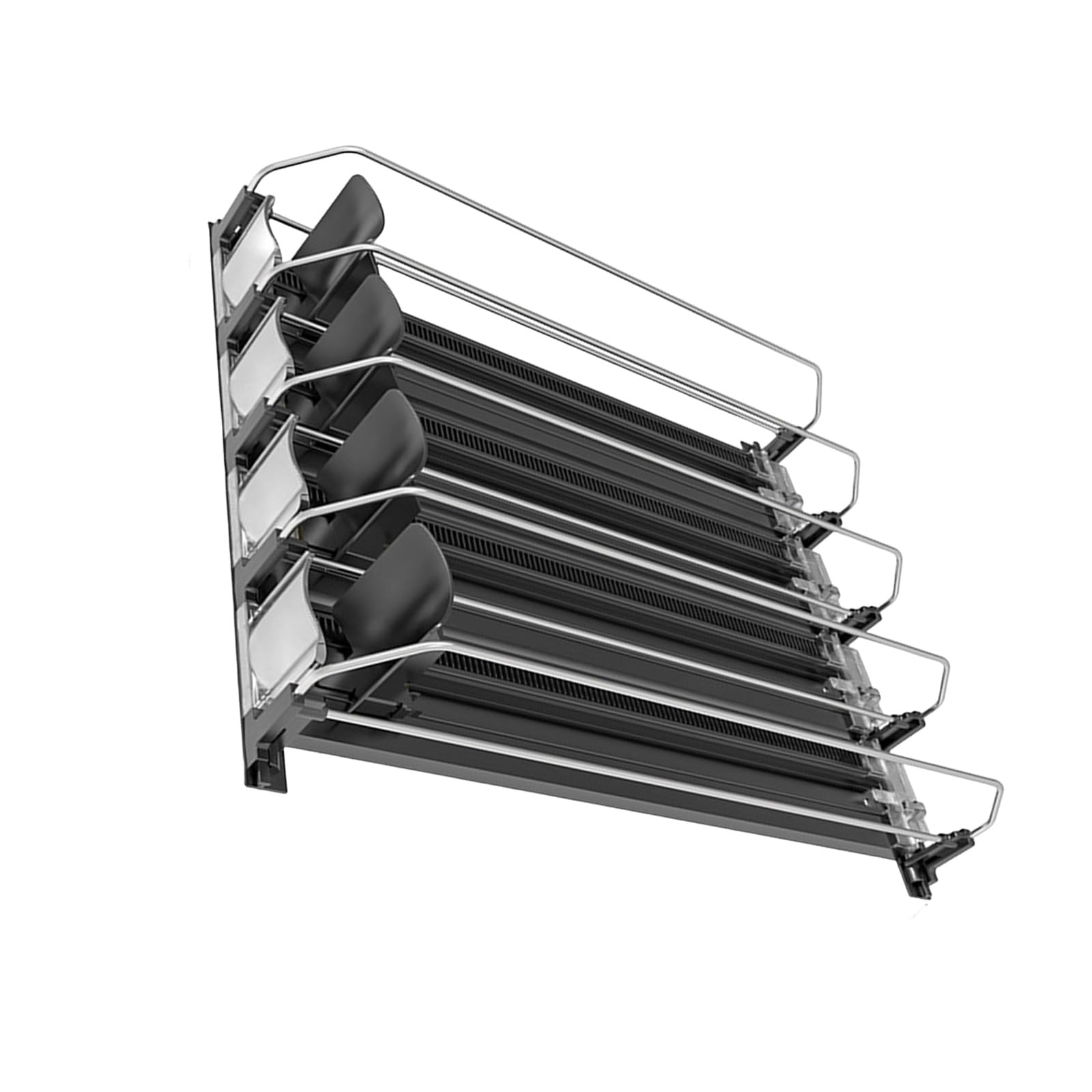 Refrigerator Can Shelf Organizer with Spring Loaded 12.2 in Pusher Track for Orderly Beverage Access and Display Beverage Shelf Pusher Can Display Row Drink Track Refrigerator Retail Restock Lane Feed