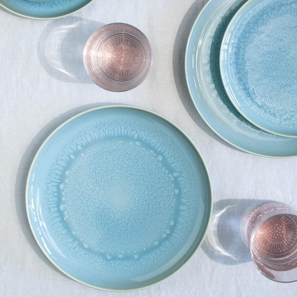 Villeroy & Boch like Crafted Blueberry Breakfast/Dessert Plate, Premium Porcelain, Dishwasher and Microwave Safe, 8.25 x 1 in, Turquoise