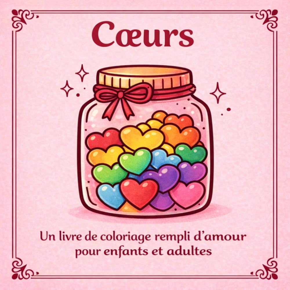 Cœurs: Livre de coloriage simple et apaisant pour enfants et adultes