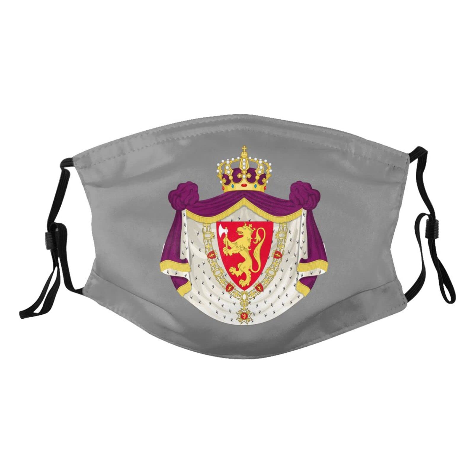 Coat of Arms of Norway Mask Protect Respiratory System Breathe with Peace of Mind Black