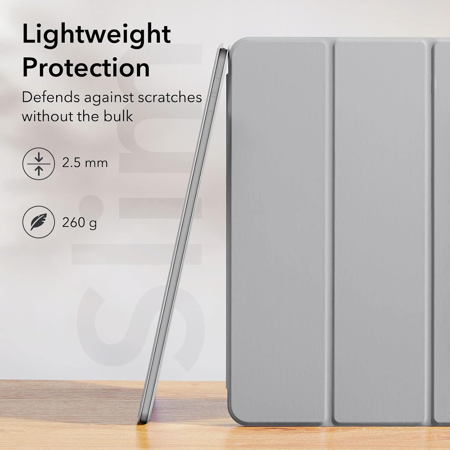 ESR for iPad 10th Generation Case, iPad 10 Case(2022), Convenient Magnetic Attachment, Two-Way Trifold Stand, Lightweight Protection, Auto Sleep/Wake, Silky-Smooth Cover, Rebound Series, Grey