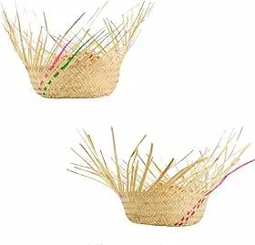 Kit 2 Chapéu De Palha Desfiado Adulto Festa Junina E Julina Sao Joao Caipira Arraial Unisex Country Sortidos