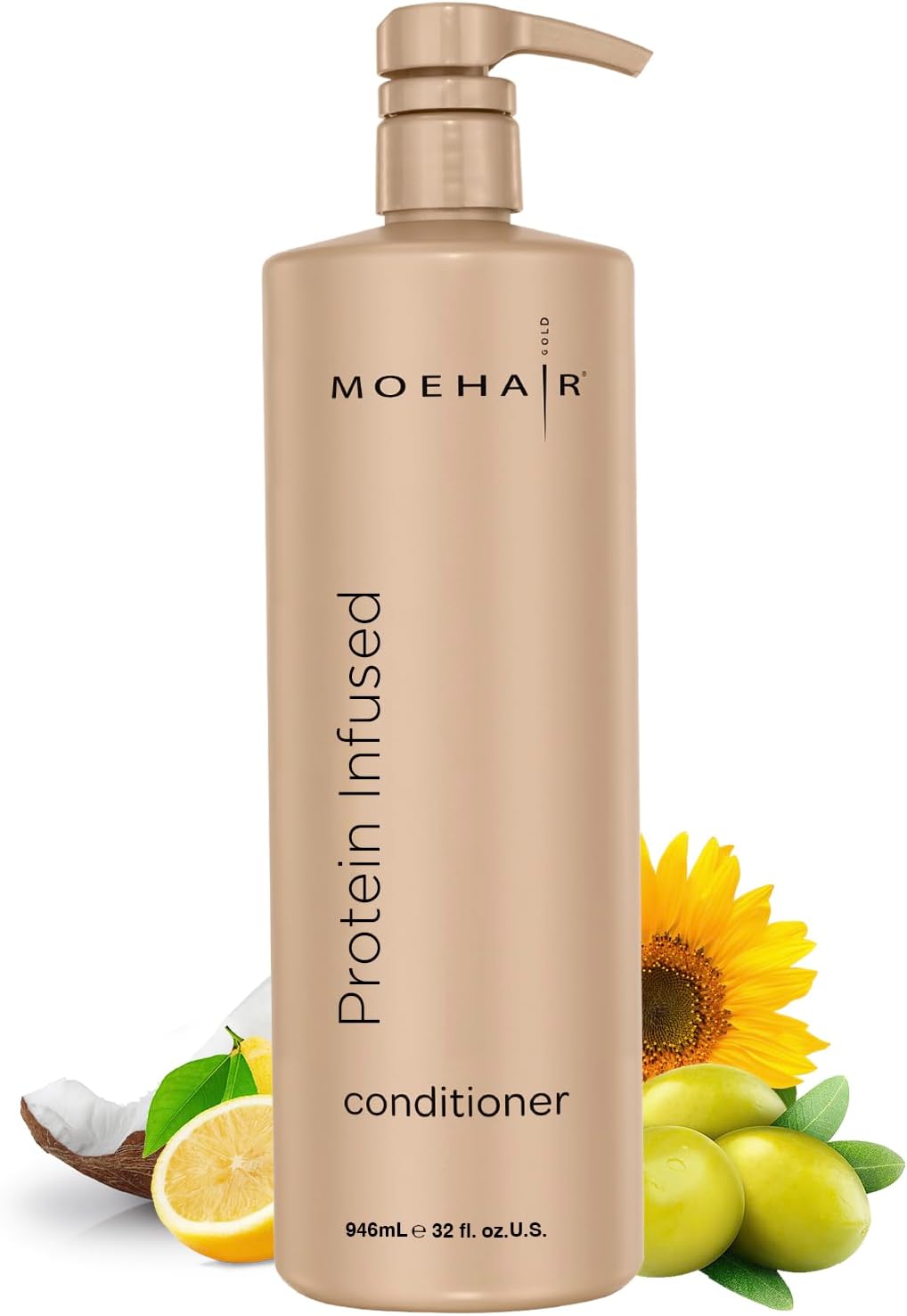 Protein Infused Hair Conditioner (33.8 Fl oz) For Chemically Treated, Damaged Dry Hair With Proteins | Smoothens Split Ends | Adds Shine and Luster | Protein Conditioner