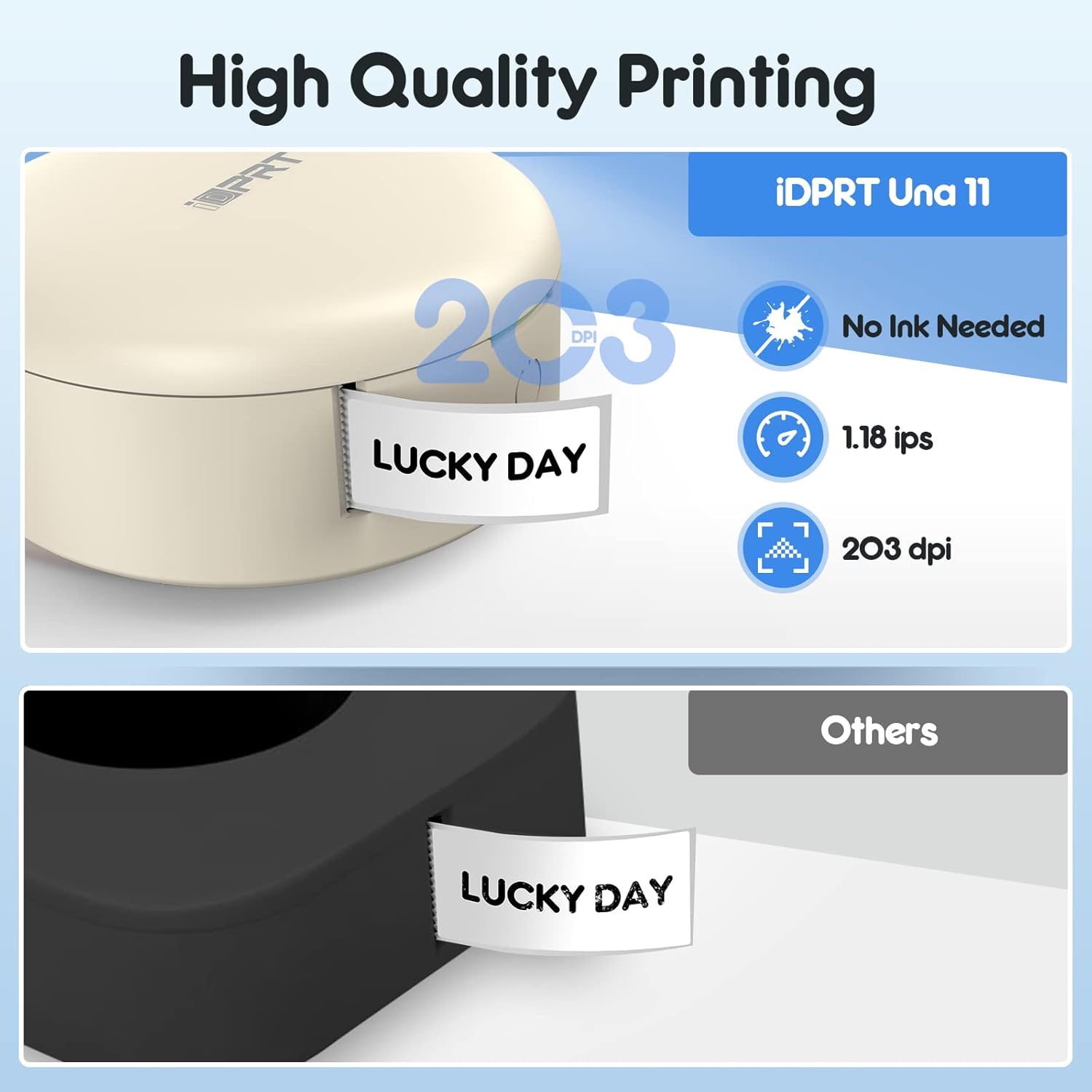 iDPRT Label Maker, Bluetooth Label Maker Machine with Tape, Mini Thermal Printer for 12-15mm Tape, Compatible with Android/iOS, Multi-templates for Home/Organization/Office Labeling, Beige - Image 6