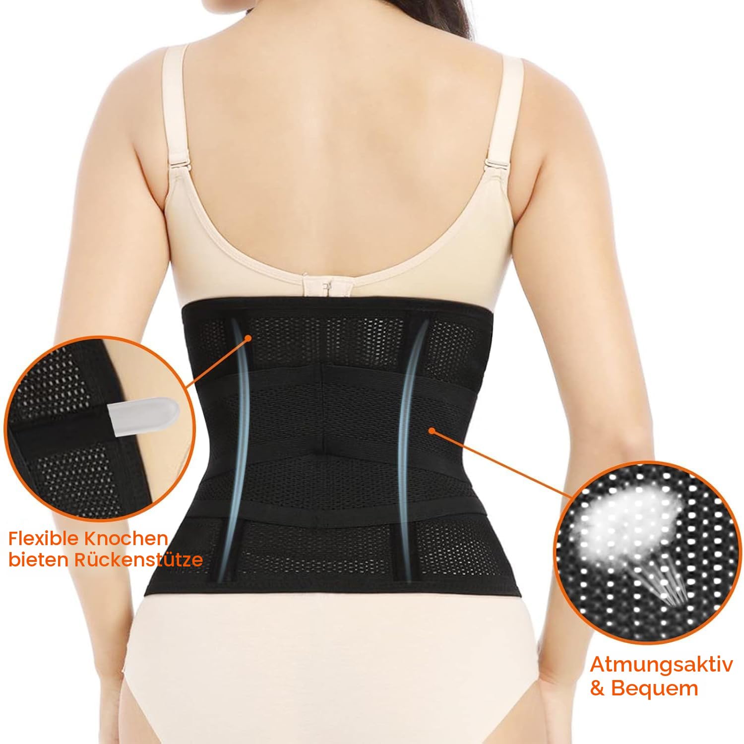 Trendyline Postpartale Unterstützung Bauch,Bauchband Nach der Geburt Postpartum Belt Band Mutterschaft Bauchband Bauchgurt Support Bauchgürtel für Damen - Schwarz - M