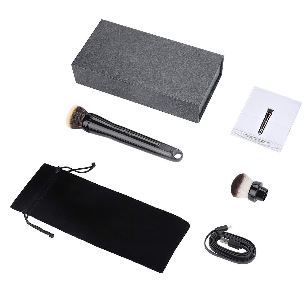 Pennelli per trucco elettrici rotanti a 360°, ideali per fondotinta in polvere e crema, strumenti di bellezza professionali per un’applicazione uniforme sul viso