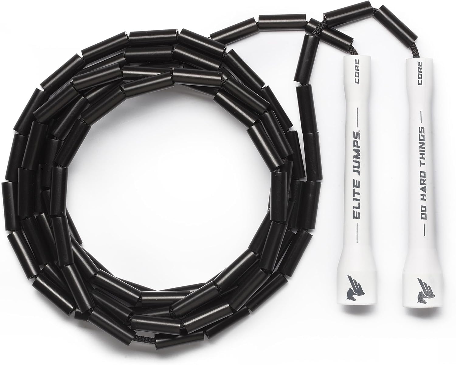 Elite Jumps Corda per saltare con perline da 2,5 cm, materiali resistenti e durevoli, ridimensiona e regola, fitness e allenamento cardio, migliora ritmo, velocità, agilità
