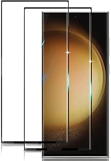 UEEBAI 2 Packs Screen Protector for Samsung Galaxy S23 Ultra 5G, Tempered Glass HD Clear Sensor Protection Case Friendly Easy Installation Bubble Free Glass Full Coverage Tempered Film - Transparent