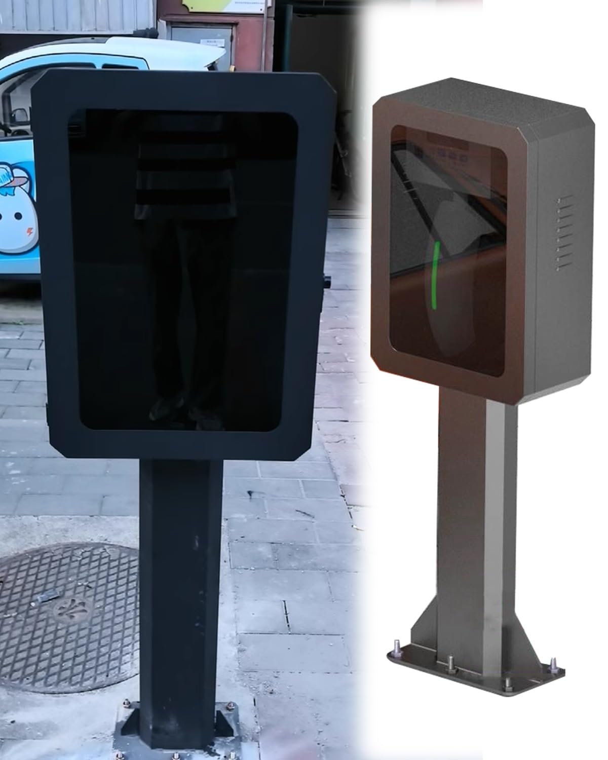 Socle Wallbox et support de recharge de 80cm pour véhicules électriques