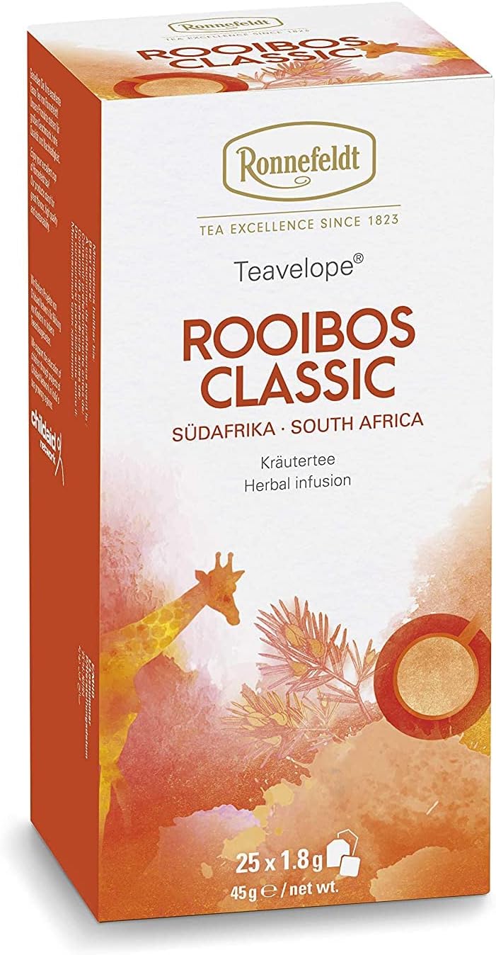 Teavelope Rooibos Classic Herbal Tea with Tro 25 Sachets 45 g