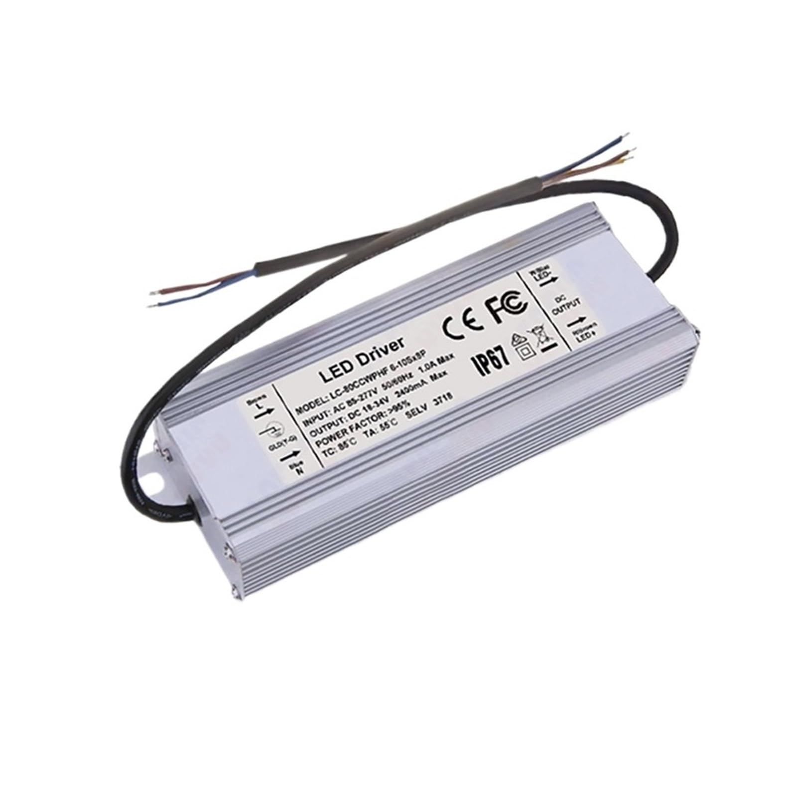 PWANUIGTE 60W 70W 80W LED Driver 2400mA 2100mA 1800mA 1500mA 1200mA 700mA Lighting Transformer(1800mA 18-39V WP)