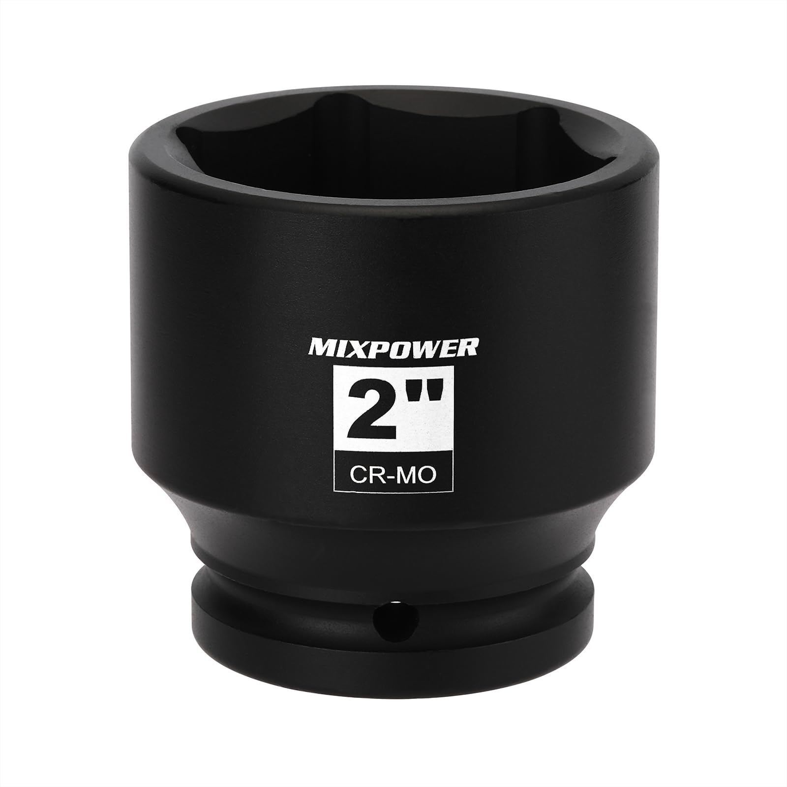 MIXPOWER 3/4" Drive Shallow Impact Socket, CR-MO, 2", SAE, 6 Point, Axle Nut Impact Grade Socket for Easy Removal