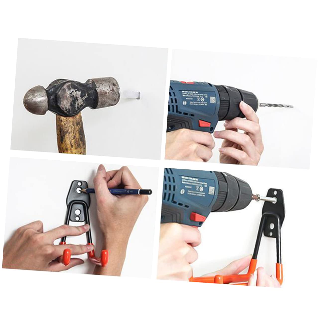 MAGICLULU 2pezzi Ganci Metallo Per Garage e Da Rivestimento Antiscivolo Per Pesanti e Organizzazione Spazi Per e