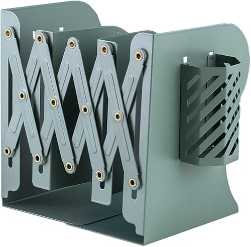 JIARI Sujetalibros ajustables, soporte para libros, estante de almacenamiento para libros, soporte para libros, escritorio organizador de libros con