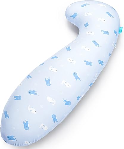 Miniatura 8 de BYRIVER Mini almohada corporal de contorno de 32 pulgadas para niños, adolescentes, niñas, niños, almohada para dormir de lado, almohada para