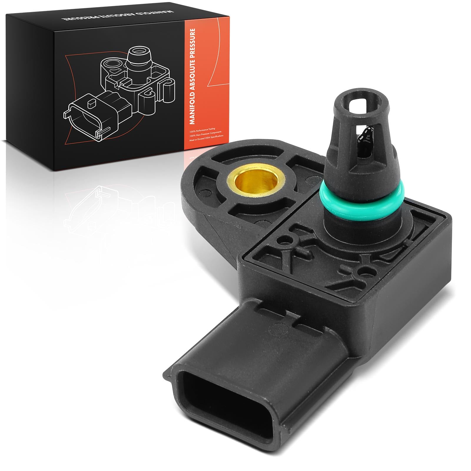 Frankberg Capteur de pression de suralimentation 223657458R | Compatible avec: Pulsar Hatchback C13, Autobus NV200/Evalia, Grand Scénic III JZ0/1, Thalia II LU, Dokker MPV KE