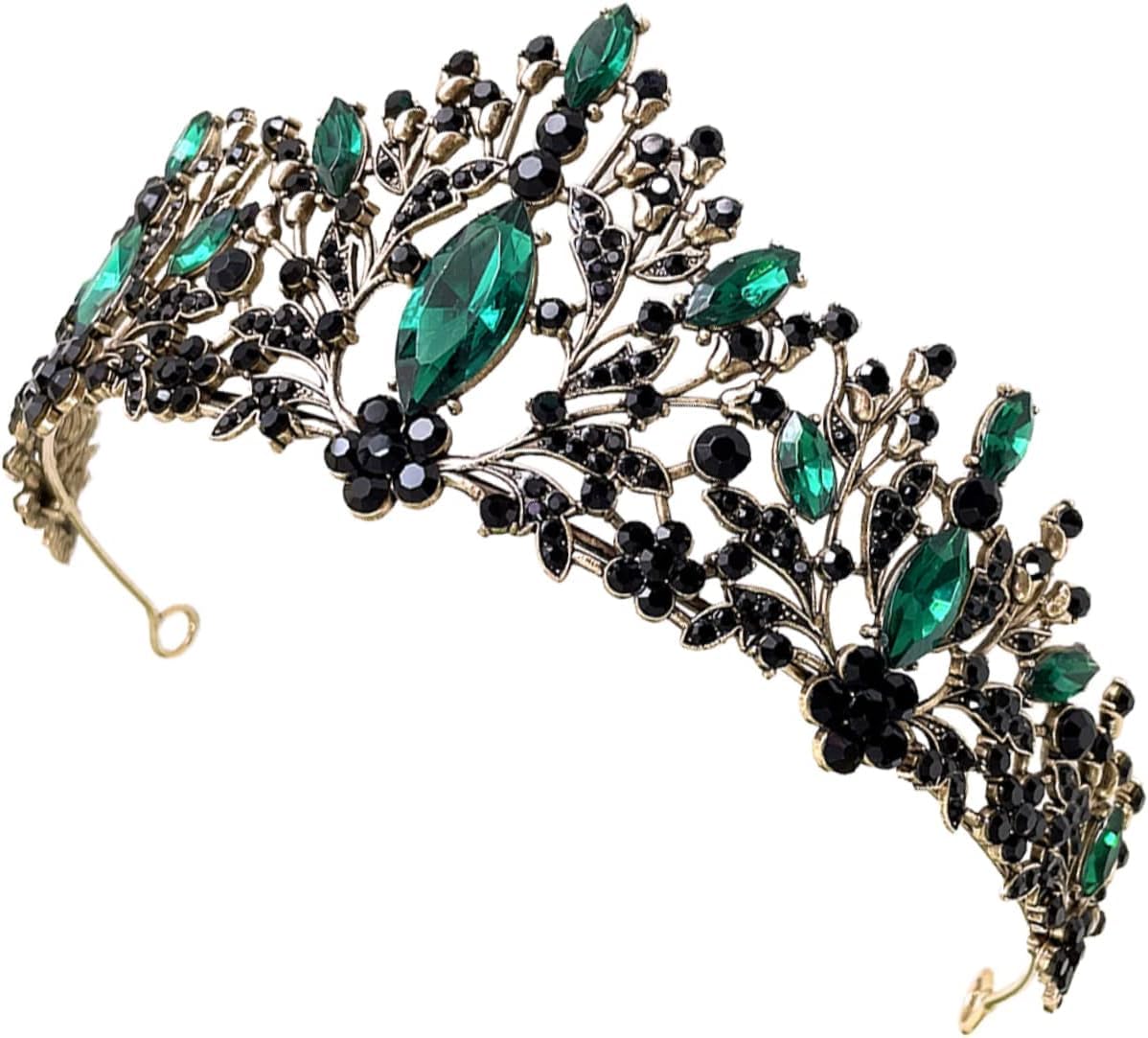 Tiara para novia con cristales finos y diadema de pedrería fina para eventos