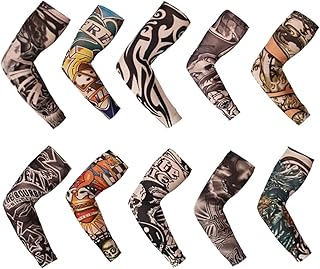 Happyyami 10 Pièces manchette anti uv Manchettes anti-UV manchon de protection des bras manches solaires poignets de protection solaire pour les bras Couvrir brassard