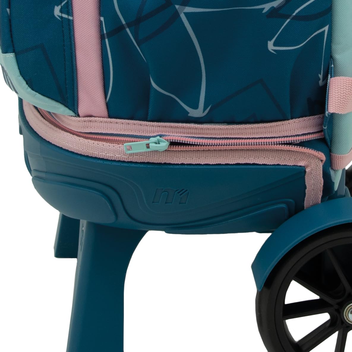 Sportandem Tandem Mochila con Carro Compacto Desmontable 35 L Azul Marino, 2 Compartimentos amplios y Ruedas silenciosas