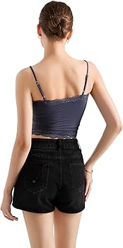 SUUKSESS Women Lace Double Lined Sexy Camisole Tops Spaghetti
