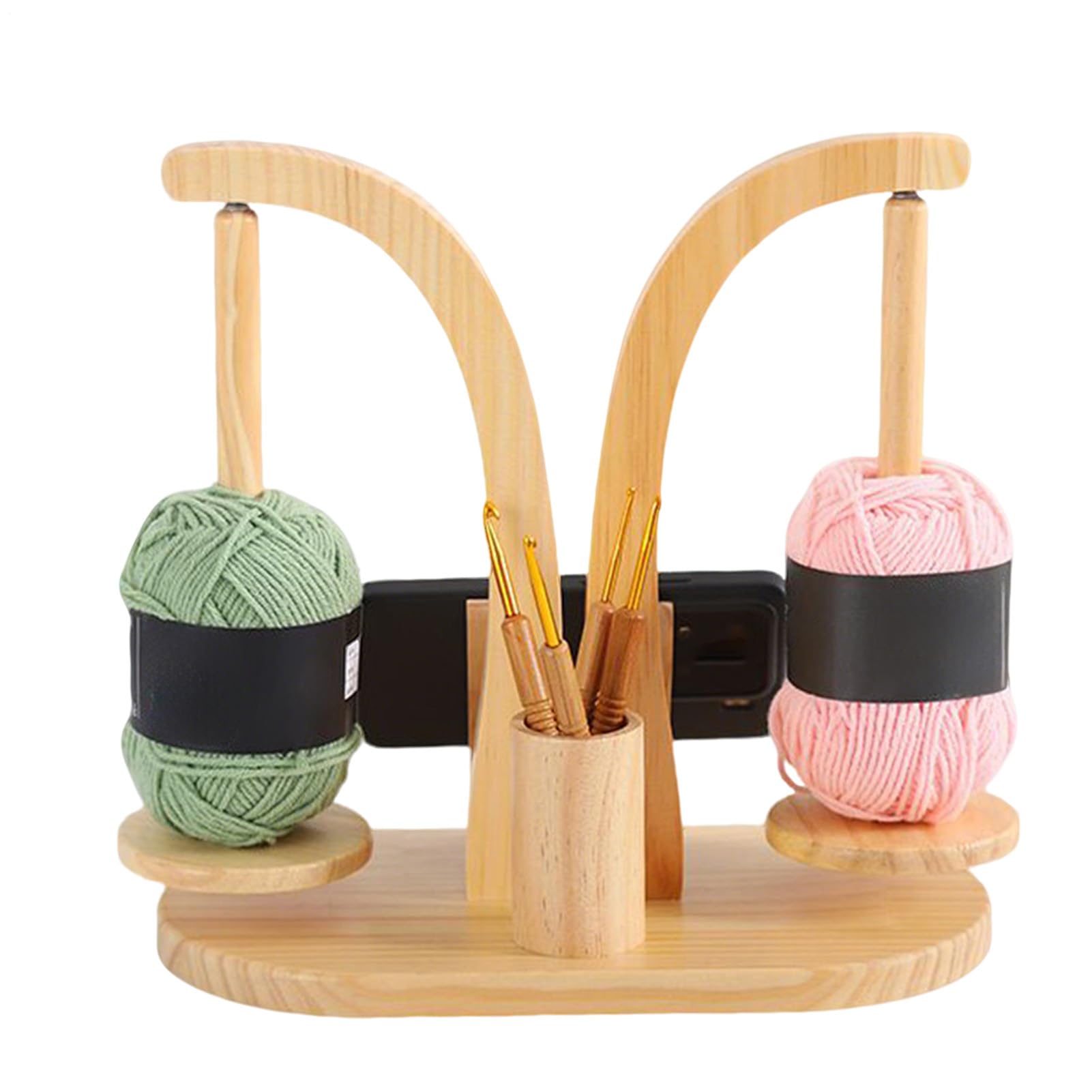 Porta filati - Supporto in legno per maglieria e uncinetto,Ruota di